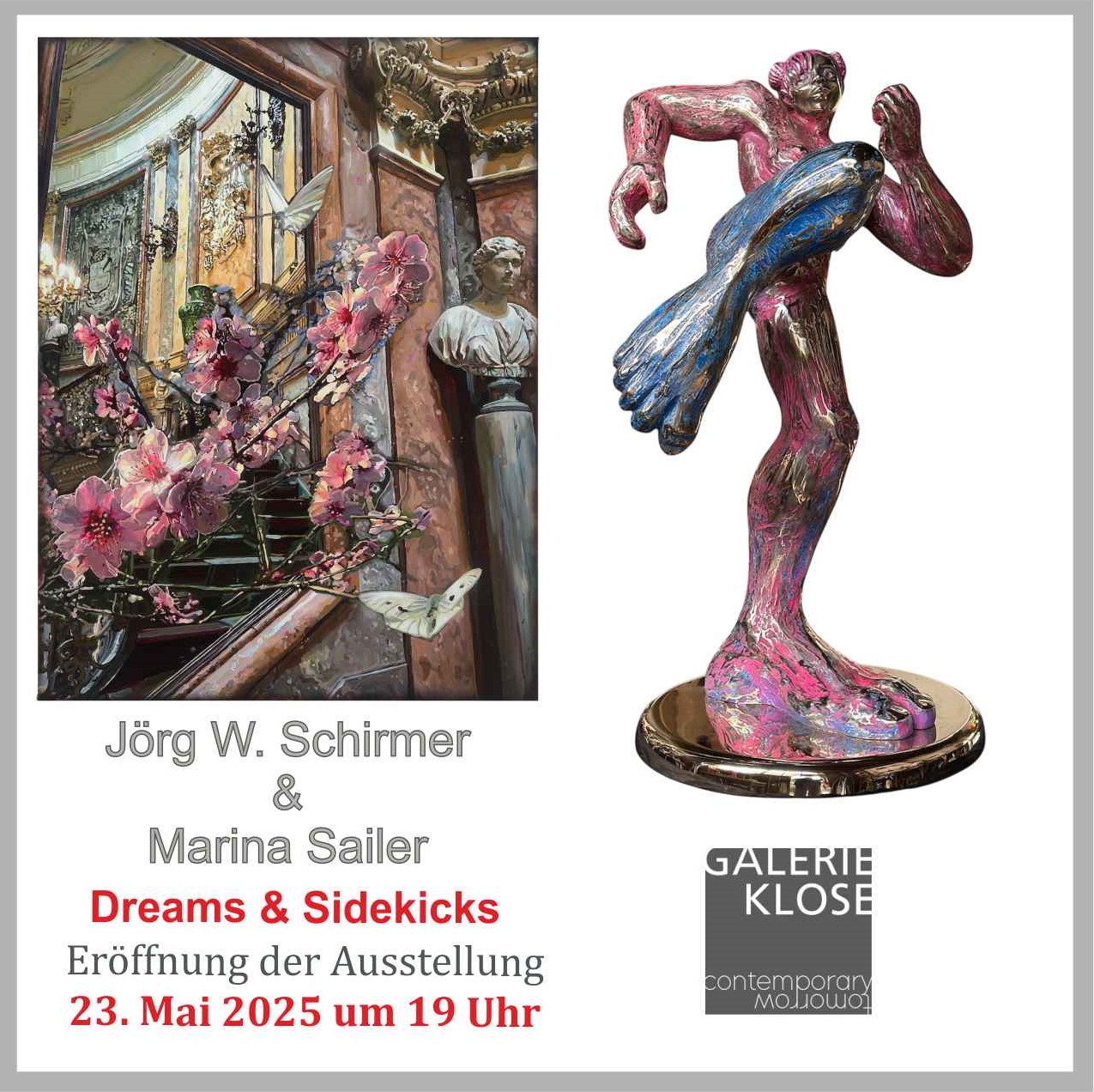 Ausstellungseinladung "Dreams & Sidekicks"