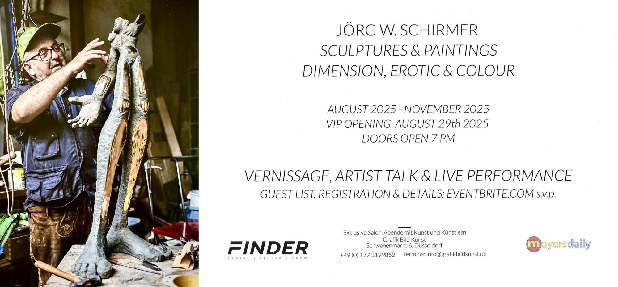 Einladungskarte zur Ausstellung "Dimension, Erotic & Color"